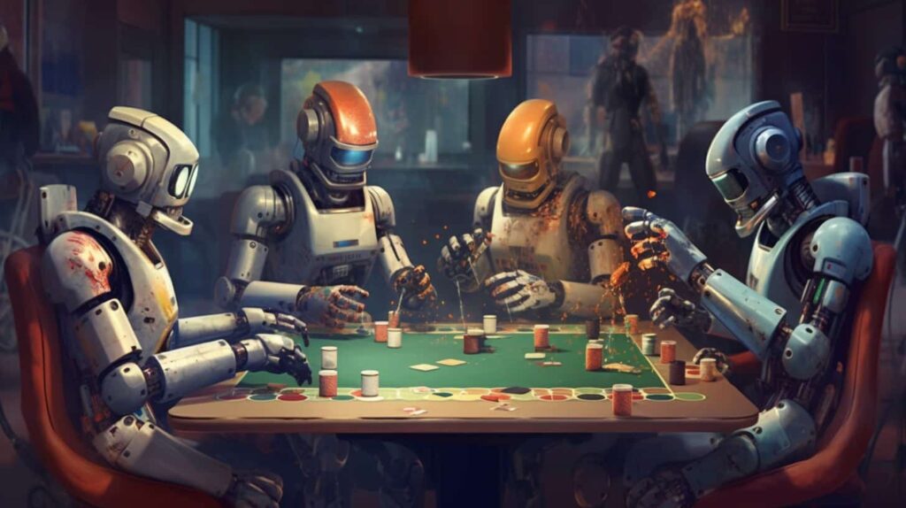 Robots playing poker